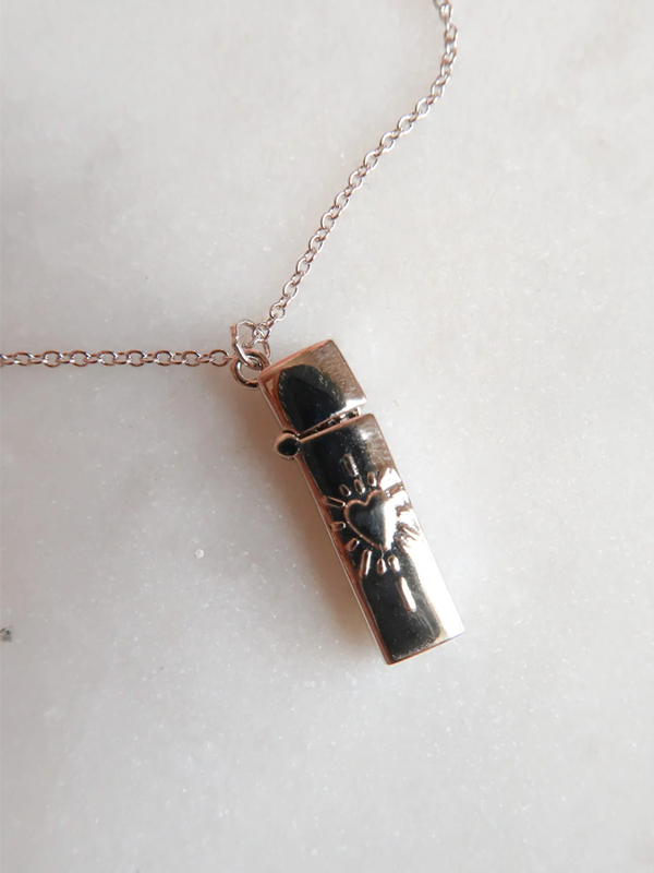 Fireheart Lighter Necklace: Silver