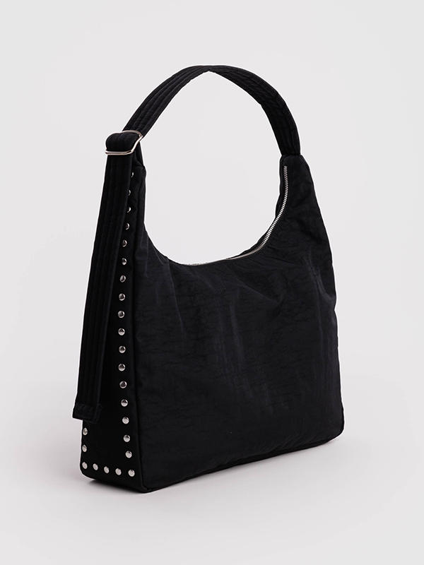Nylon Shoulder Bag: Studs