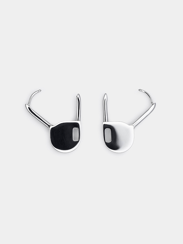 Stitch Marker Earrings: Silver