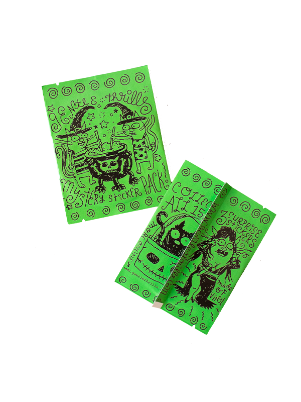 Mystery Halloween Sticker Pack: Set of 3