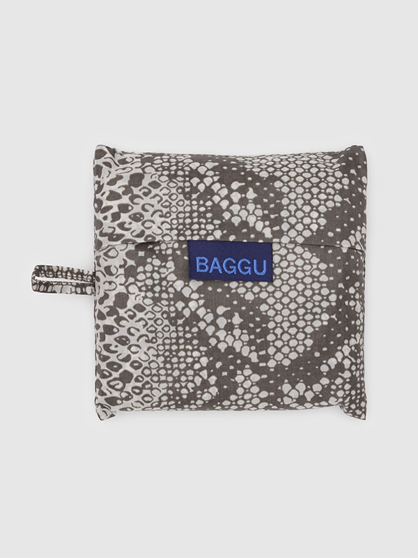 Standard Baggu in Snakeskin, featuring a stylish and versatile design with a unique pattern, perfect for everyday use and carrying your essentials with ease.