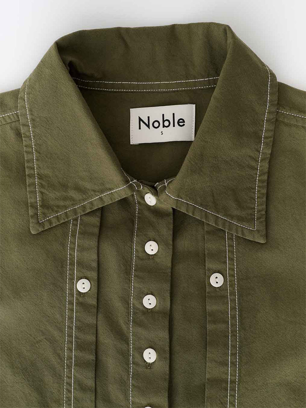 Noble Collared Shirt: Olive