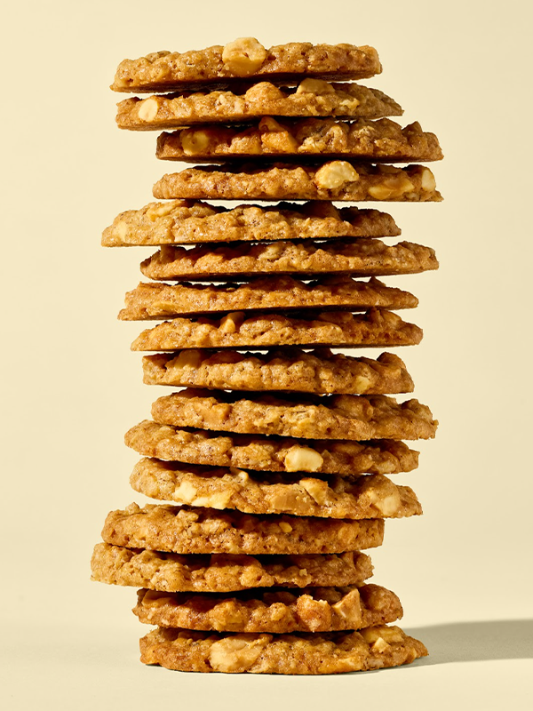 Salted Peanut Crisp Oat Cookies