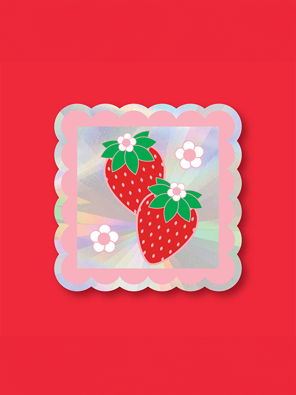Suncatcher: Strawberry Stamp