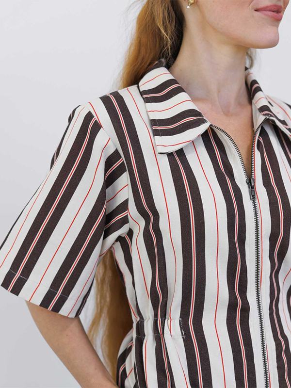 Noble Adult Long Utility Dress: Stripe (FINAL SALE)