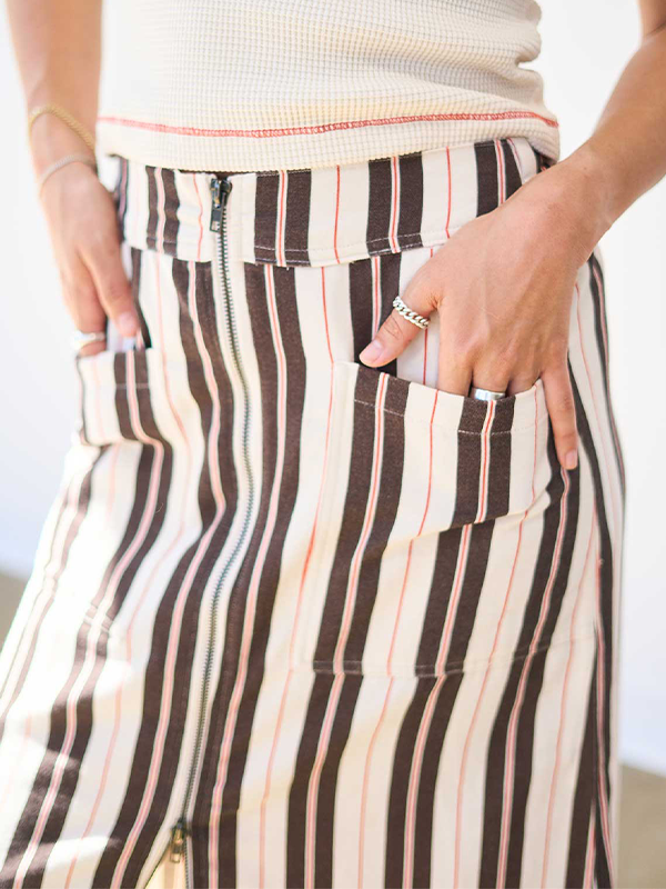 Noble Adult Utility Skirt: Stripe (FINAL SALE)