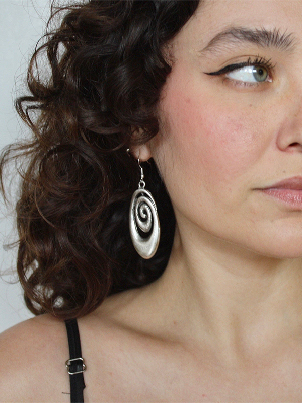 Expansion Earrings: Silver