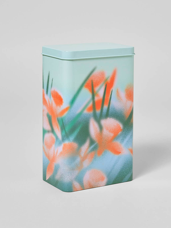 Kitchen Storage Tin: Flowers