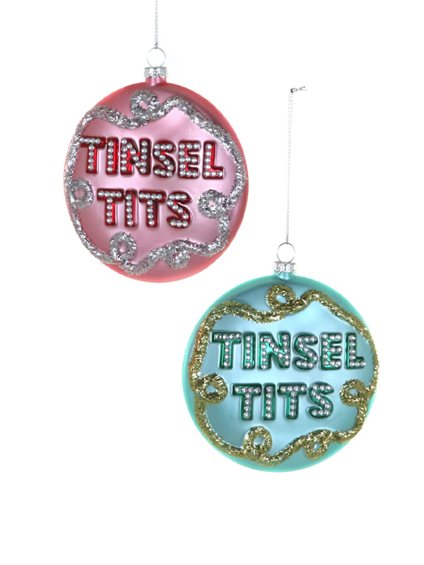 Tinsel Tits Ornament: Assorted