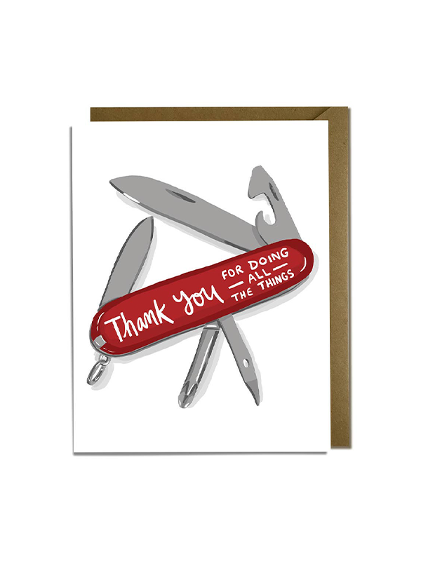 Doing All the Things Thank You Card