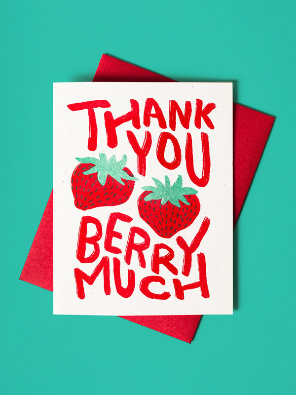 Thank You Berry Much Riso Card