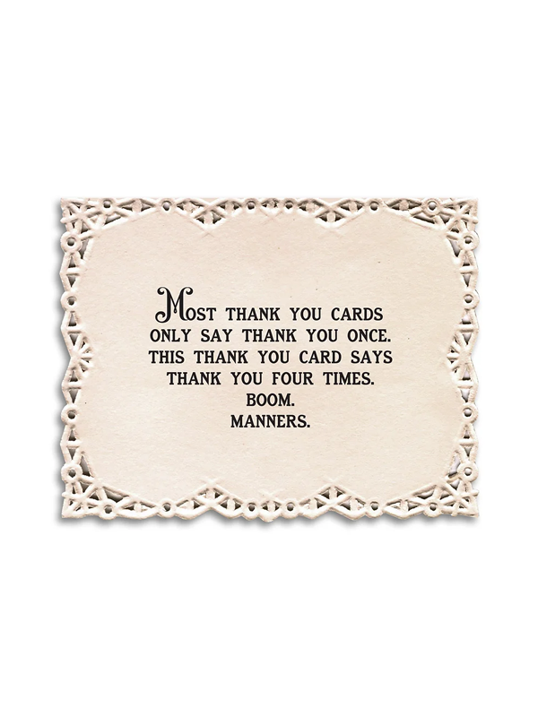 "Repeated Thank You" card featuring a stylish, modern design with the words "Thank You" repeated for a heartfelt expression of gratitude. Perfect for any occasion where appreciation is due.