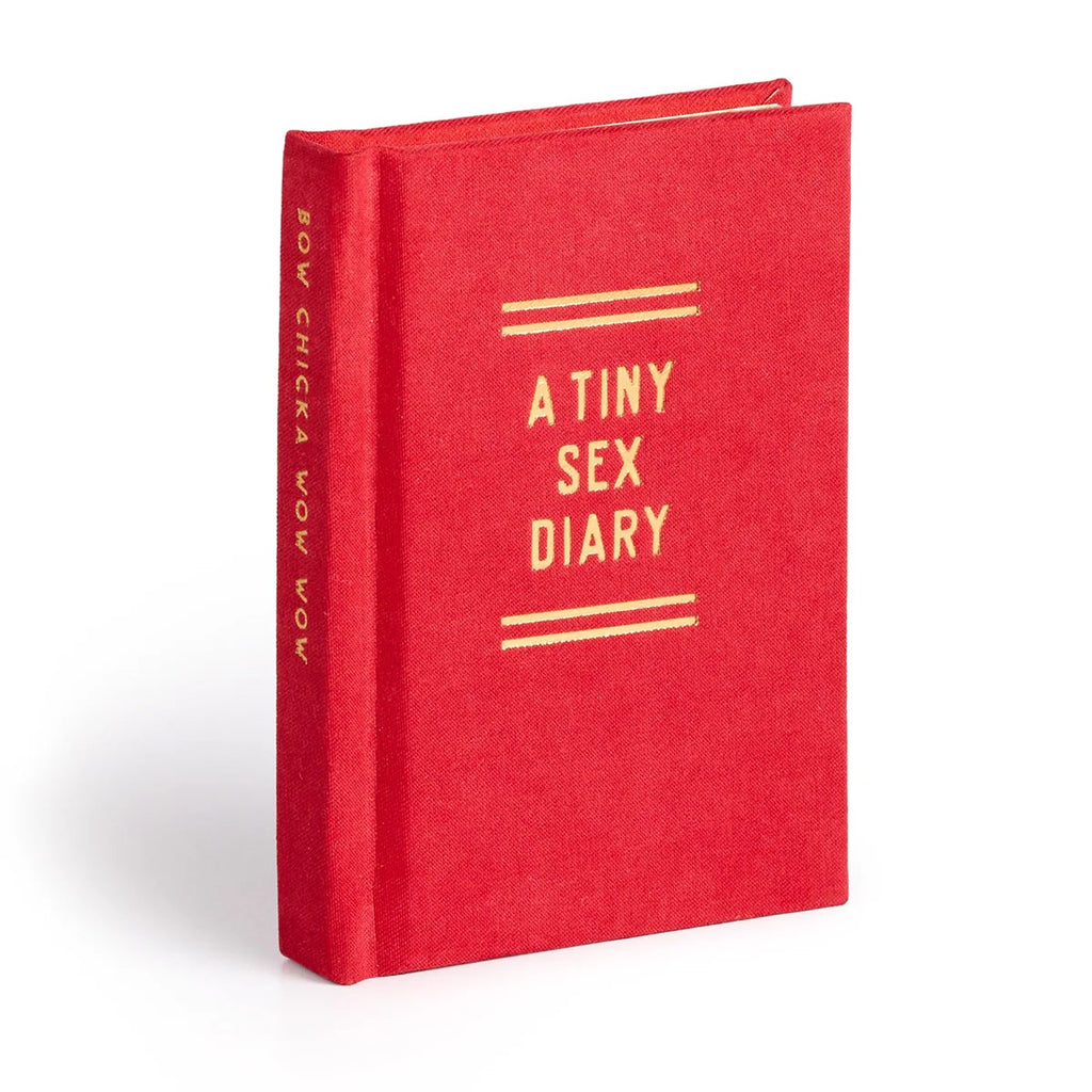 Tiny Sex Diary featuring a compact, playful design with prompts for jotting down intimate thoughts and experiences, perfect for personal reflection or fun keepsakes.