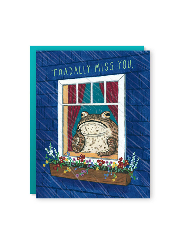 Toadally Miss You Card