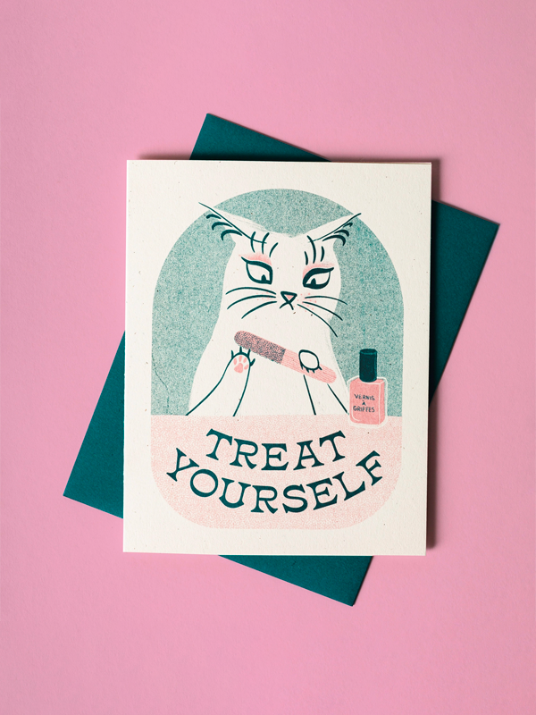 Treat Yourself Cat Card