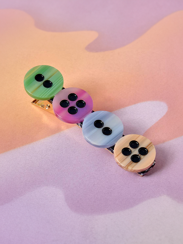 Gem Buttons Alligator Clip