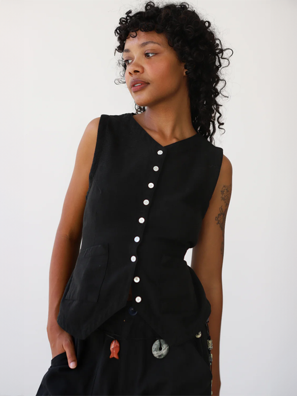 Noble Flared Vest: Ash – Edge of Urge