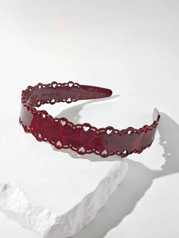 Lace Headband: Wine