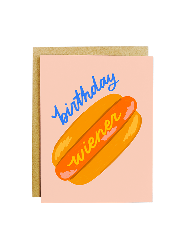 Birthday Wiener Hot Dog Card