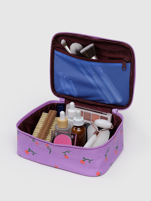 Small Cosmetic Case: Painted Wildflower