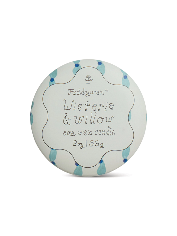Tulip Printed Tin Candle: Wisteria & Willow
