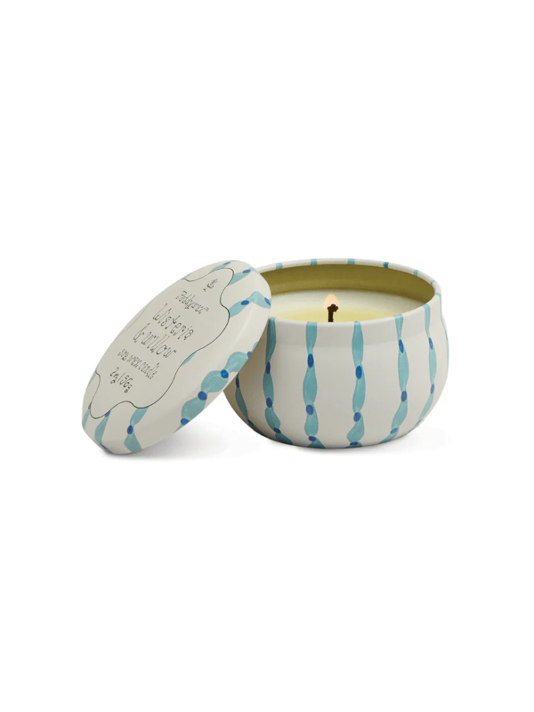 Tulip Printed Tin Candle: Wisteria & Willow