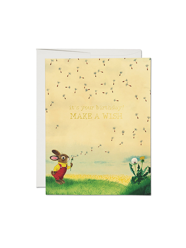 Richard Scarry Bunny and Dandelion Card