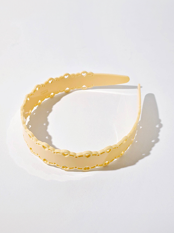 Lace Headband: Buttercream