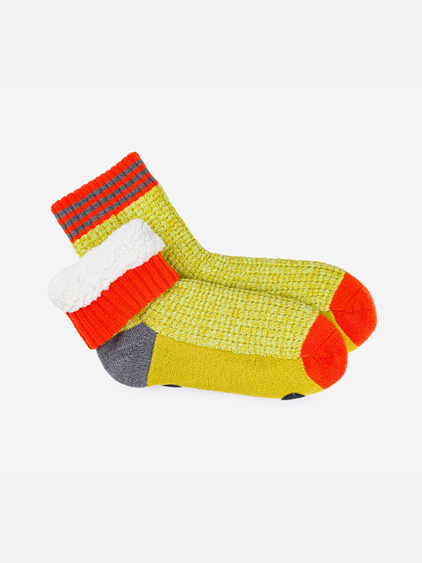 Varsity Knit House Socks: Golden Olive
