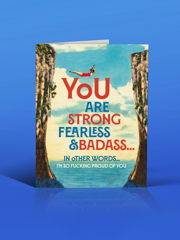 You Are Strong Fearless Diver Card