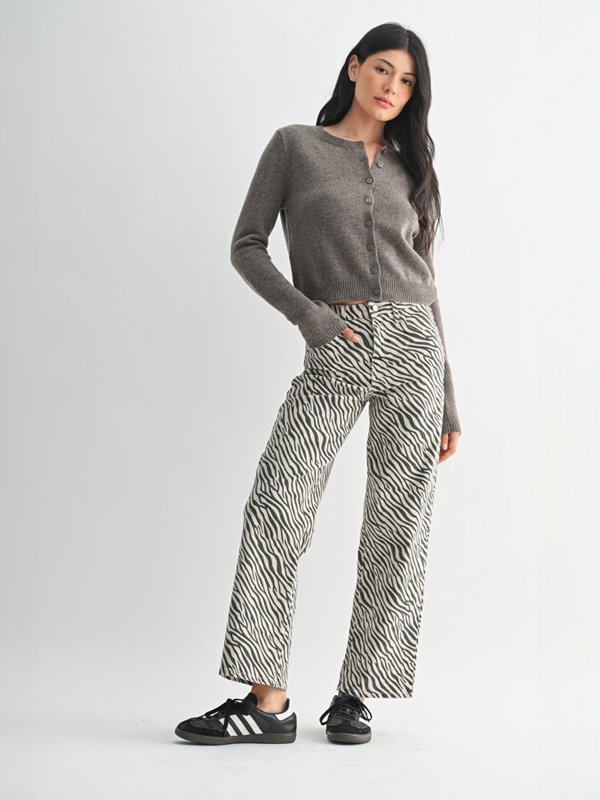 High Rise Vintage Straight Jean: Zebra (FINAL SALE)