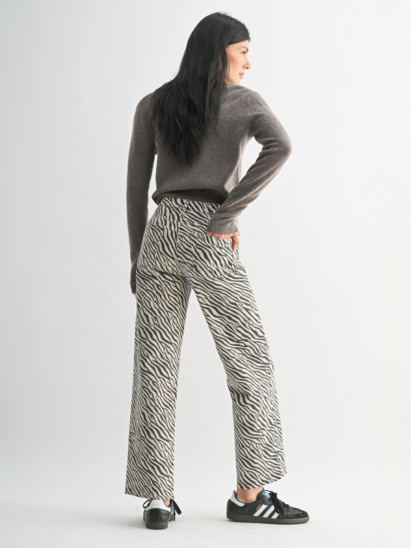 High Rise Vintage Straight Jean: Zebra (FINAL SALE)