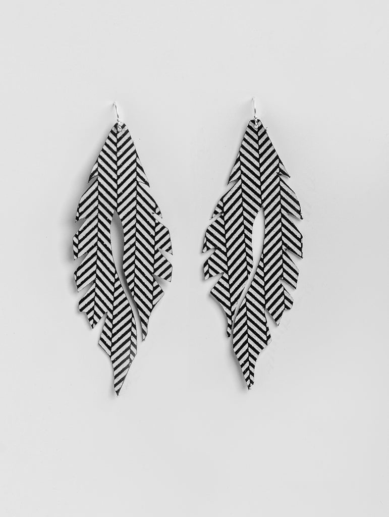 Sexy B&W Railroad Feather Minis by Edge of Urge