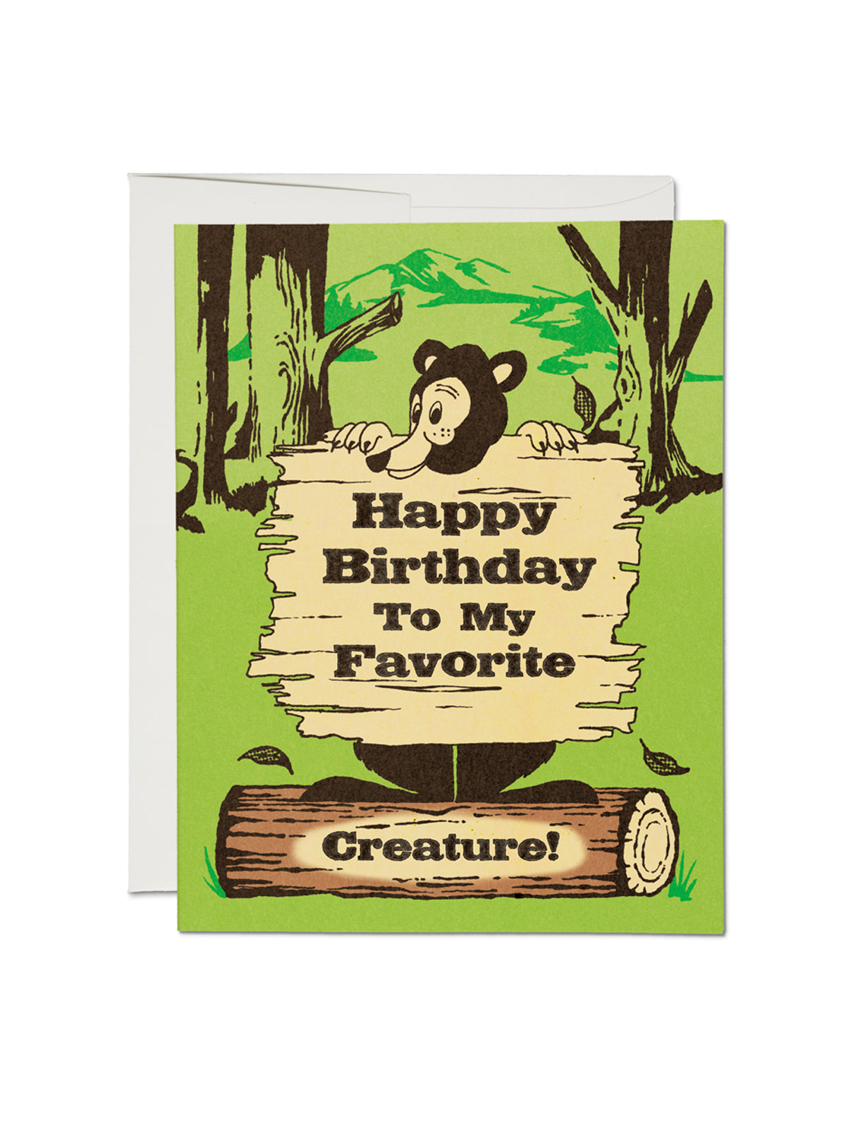 Bear Announcement Birthday Card