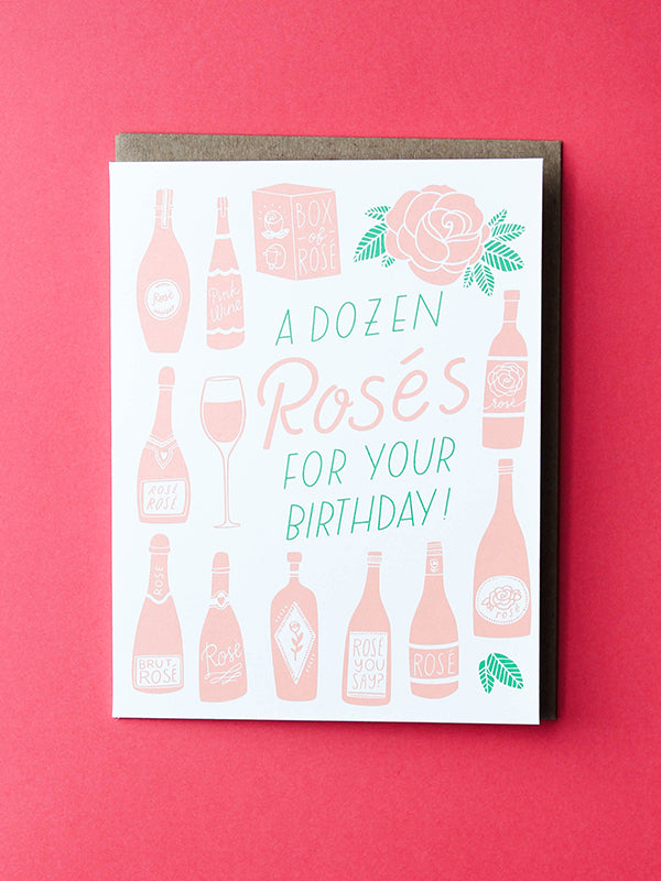 Dozen Rosés Birthday Card