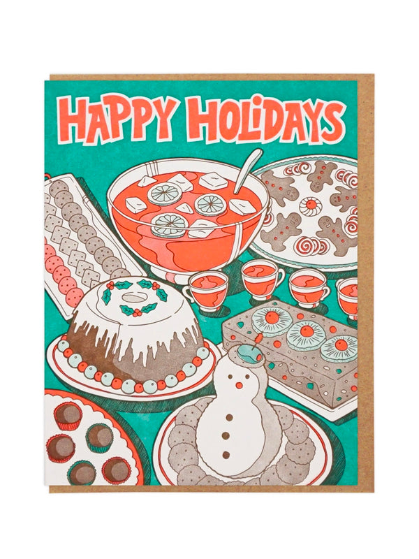 Happy Holidays Party Food Card