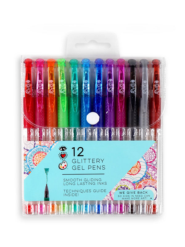 12 Glitter Gel Pens