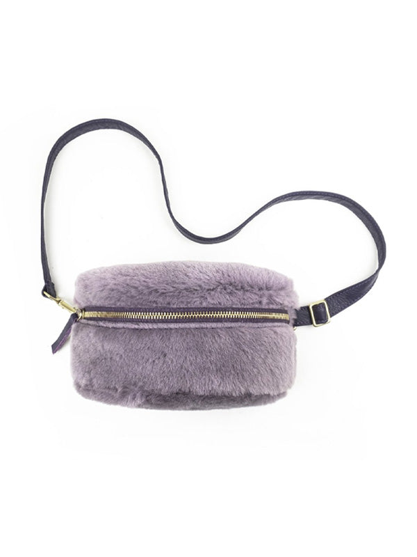 PRIMECUT: BLUSH SHEARLING COIN POUCH