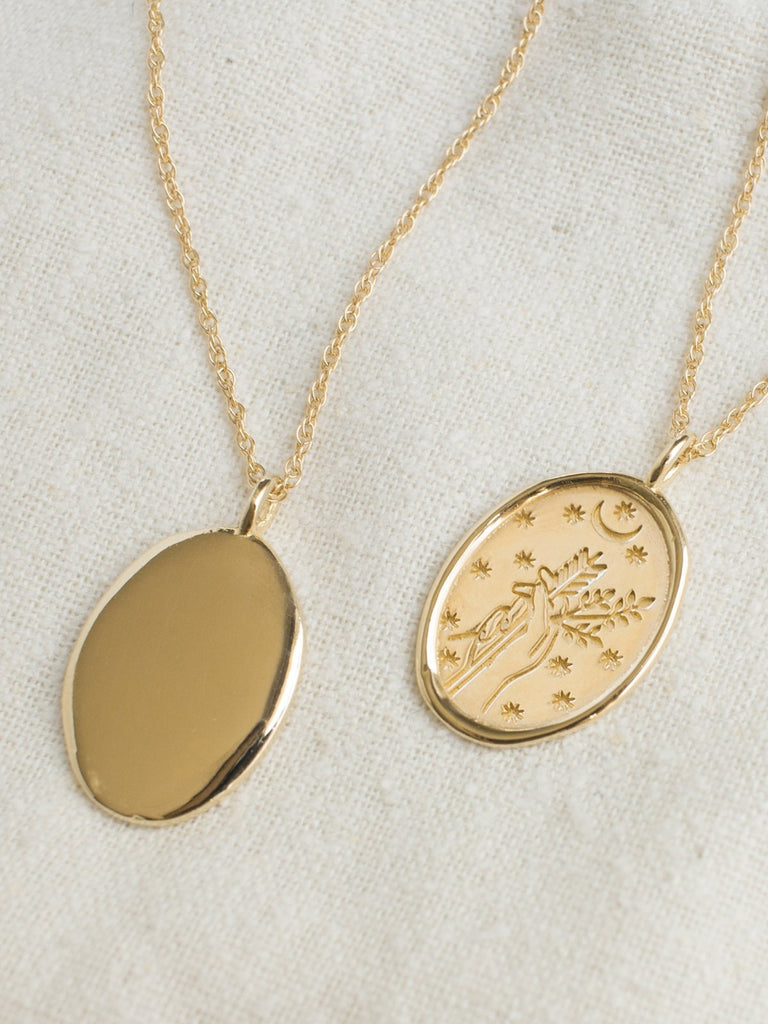 merewif diana necklace gold plate