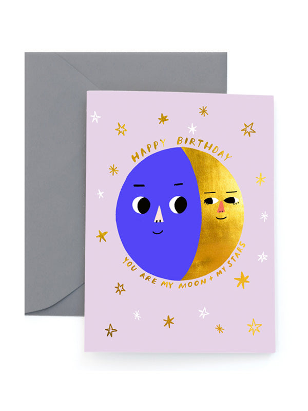 Moon Phases Birthday Card