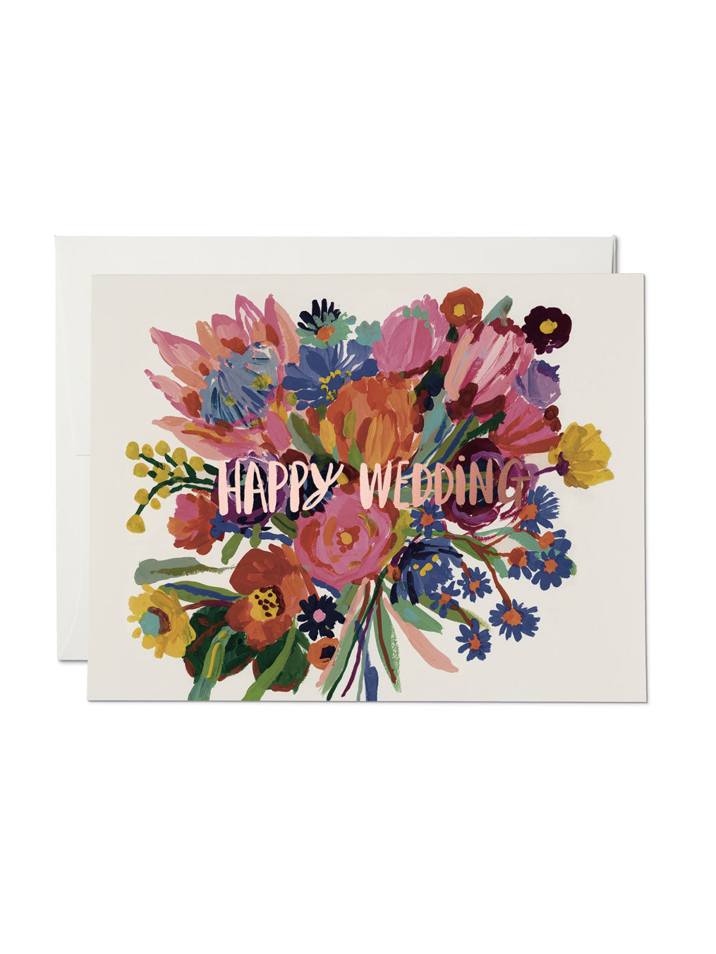 Happy Wedding Flowers Card