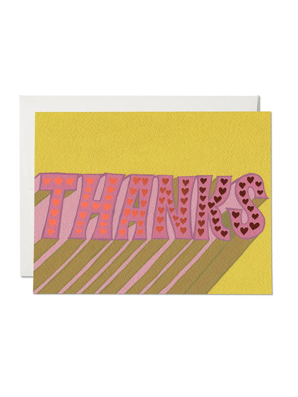 Hearts Thanks Card